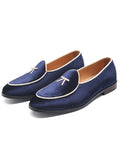 Blaue Slip-On Herren Hochzeitsfeier Schuhe