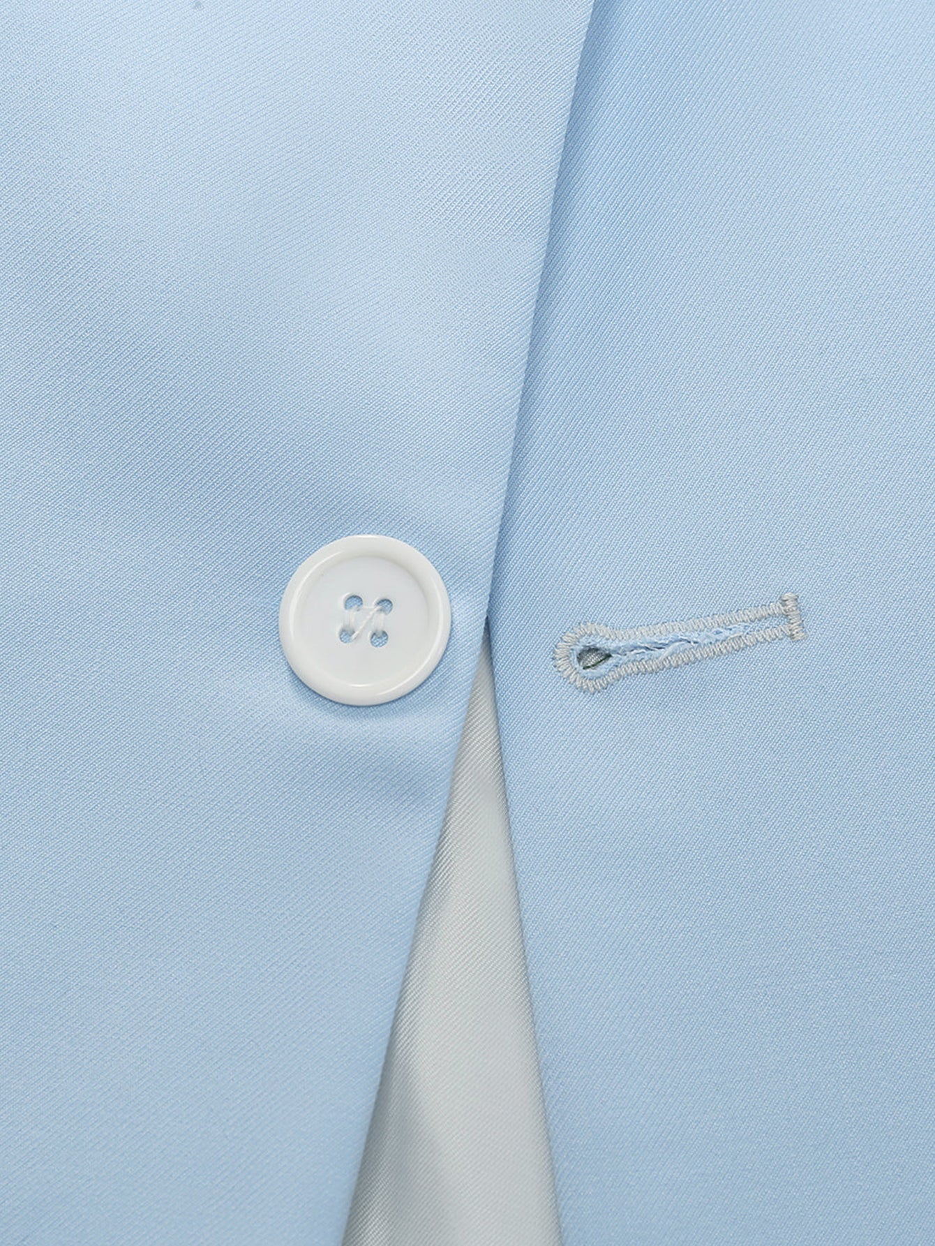 Ein Knopf Schal Revers Zweiteiler Hellblauer Herren Anzüge